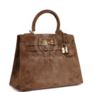 Vintage Hermes Kelly Sellier 25 Brown Doblis GHW