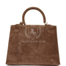 Vintage Hermes Kelly Sellier 25 Brown Doblis GHW