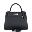 Hermes Special Order (HSS) Kelly Sellier 28 Bleu Obscur Verso Sombrero PHW