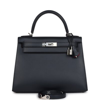 Hermes Special Order (HSS) Kelly Sellier 28 Bleu Obscur Verso Sombrero PHW