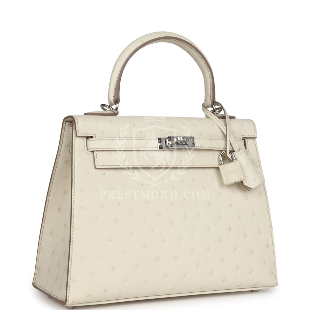 Hermes Kelly Sellier 25 Beton Ostrich PHW — изображение 2