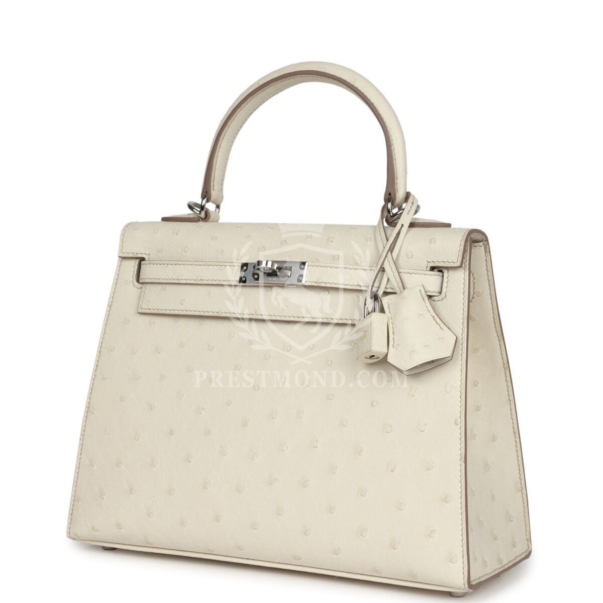 Hermes Kelly Sellier 25 Beton Ostrich PHW — изображение 5