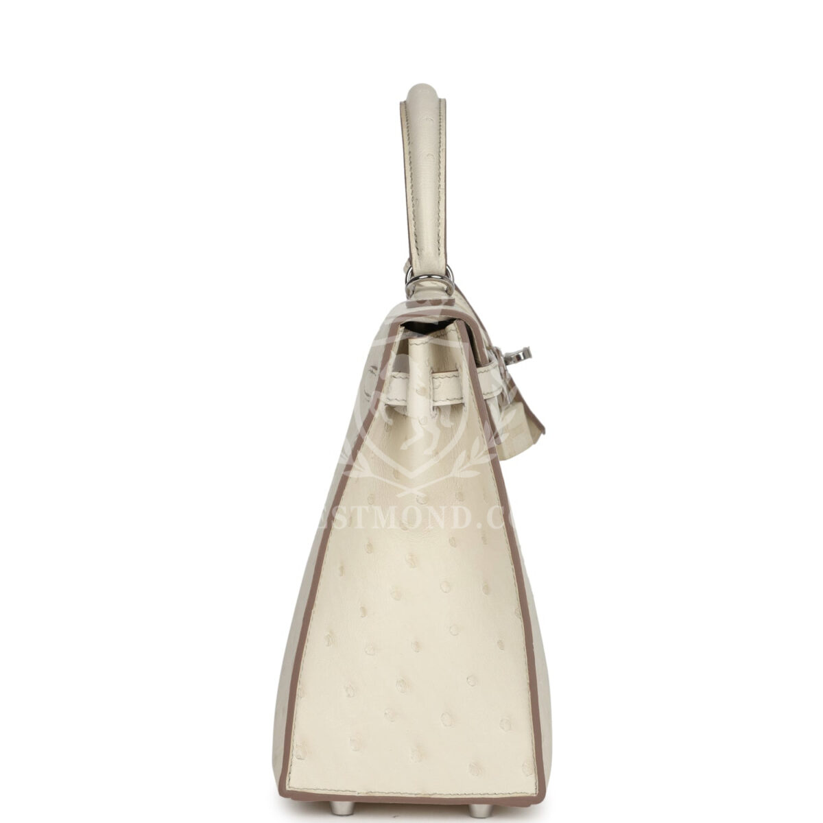 Hermes Kelly Sellier 25 Beton Ostrich PHW — изображение 3