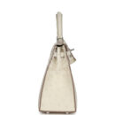 Hermes Kelly Sellier 25 Beton Ostrich PHW