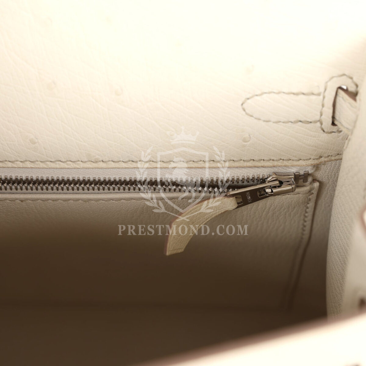 Hermes Kelly Sellier 25 Beton Ostrich PHW — изображение 9