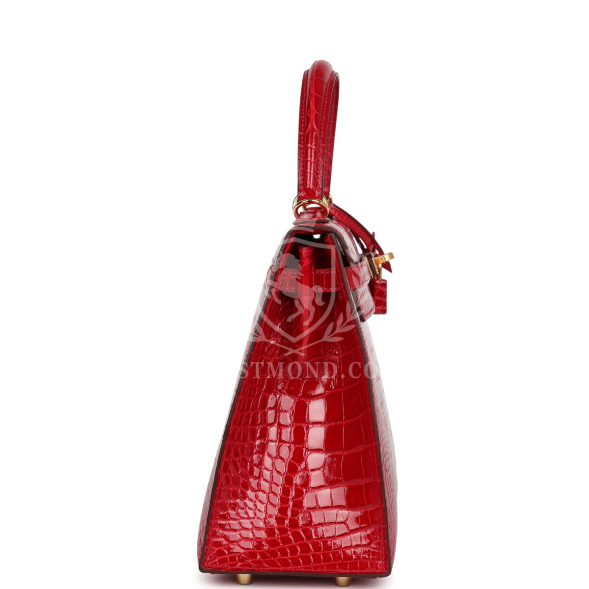 Hermes Kelly Sellier 25 Braise Shiny Alligator Mississippiensis GHW — изображение 4