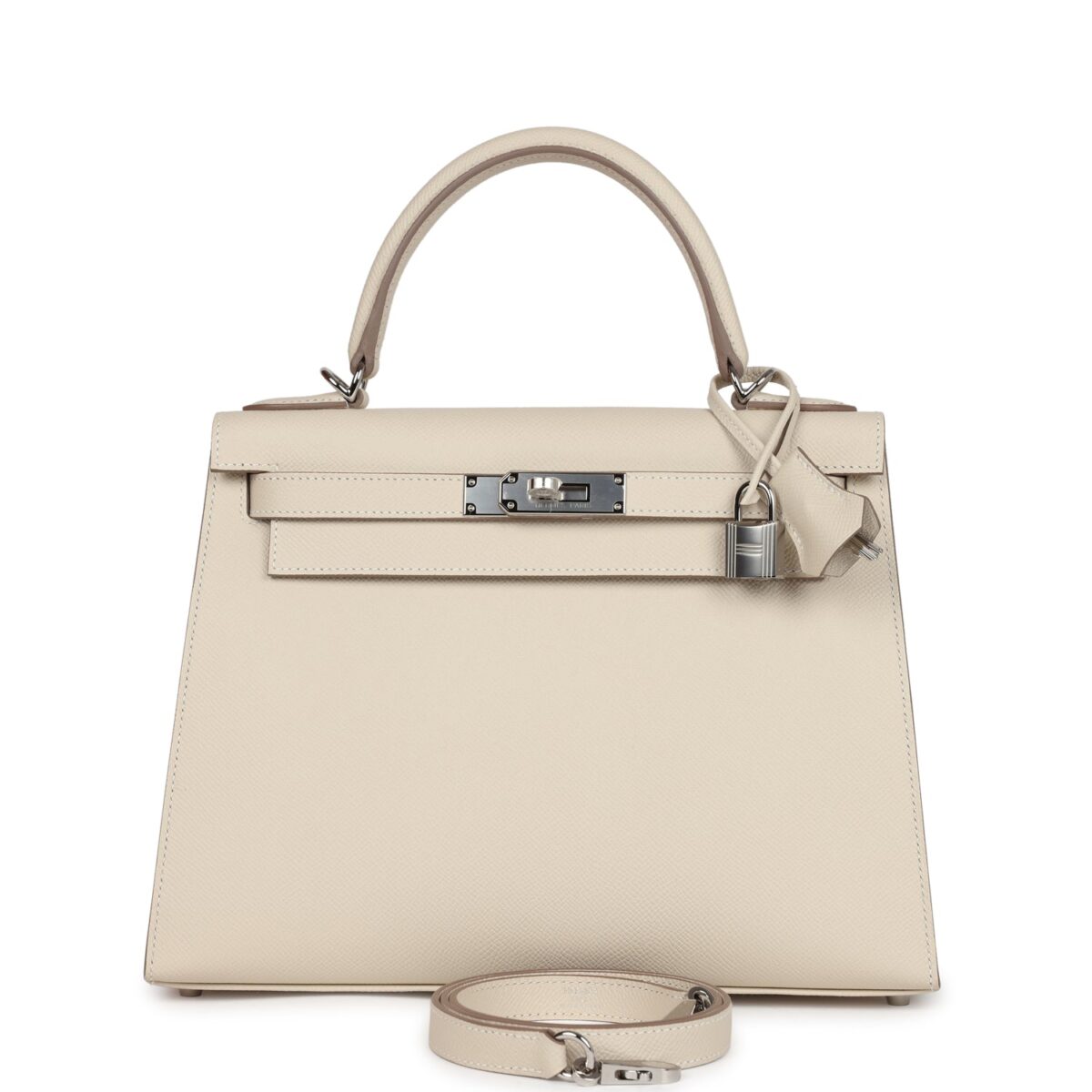 Hermes Kelly Sellier 28 Craie Epsom PHW