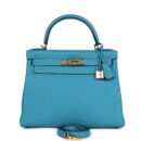 Hermes Kelly Retourne 28 Turquoise Togo GHW
