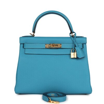Hermes Kelly Retourne 28 Turquoise Togo GHW