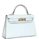 Hermes Kelly Sellier 20 Bleu Brume Chevre GHW