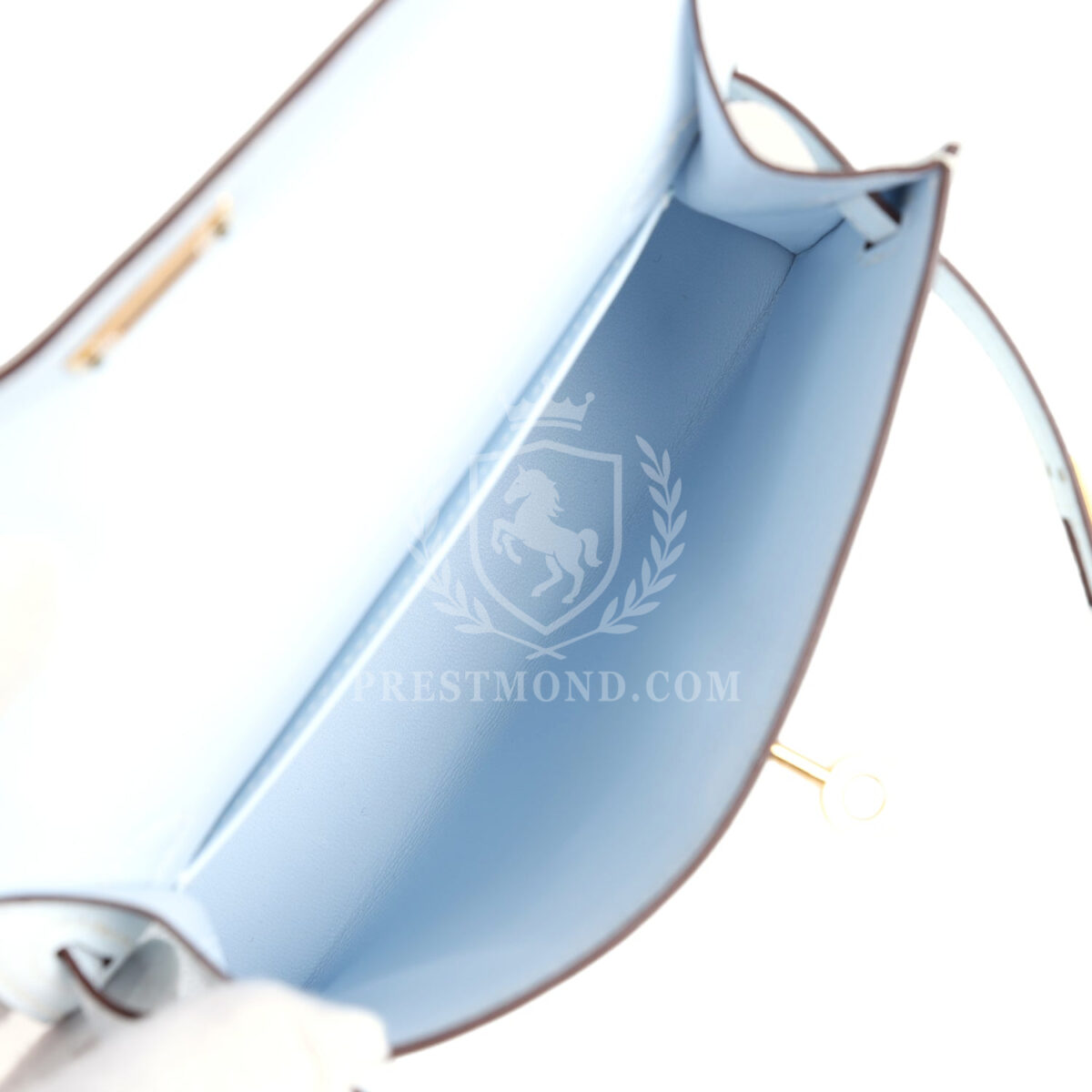 Hermes Kelly Sellier 20 Bleu Brume Chevre GHW — изображение 8