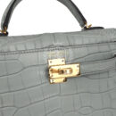 Hermes Kelly Sellier 20 Gris Ciment Matte Alligator GHW