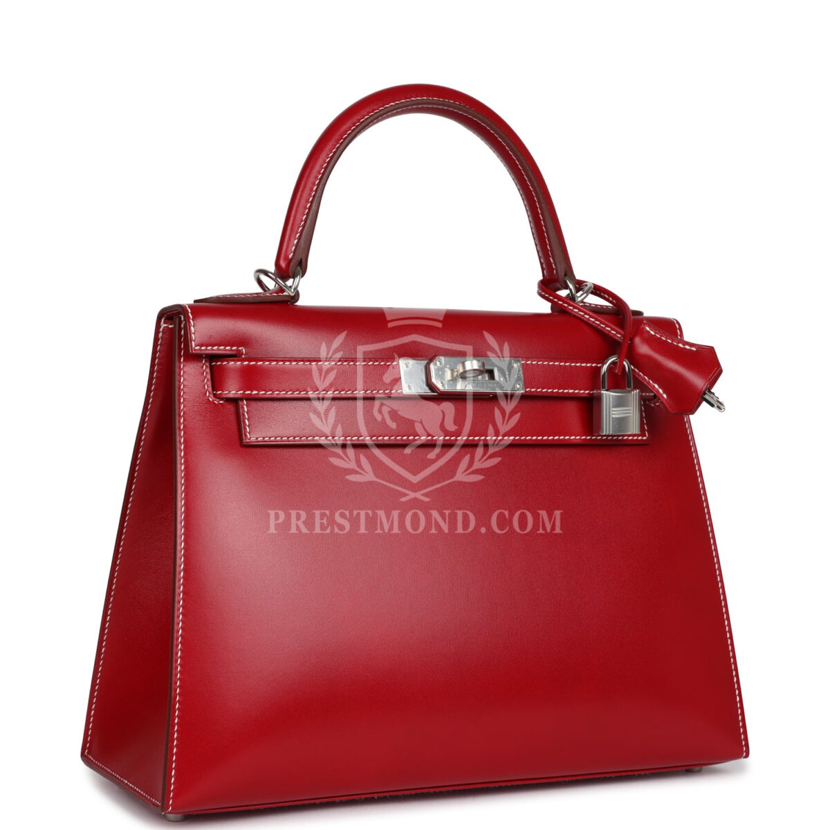 Hermes Kelly Sellier 28 Rouge Piment Box PHW — изображение 2