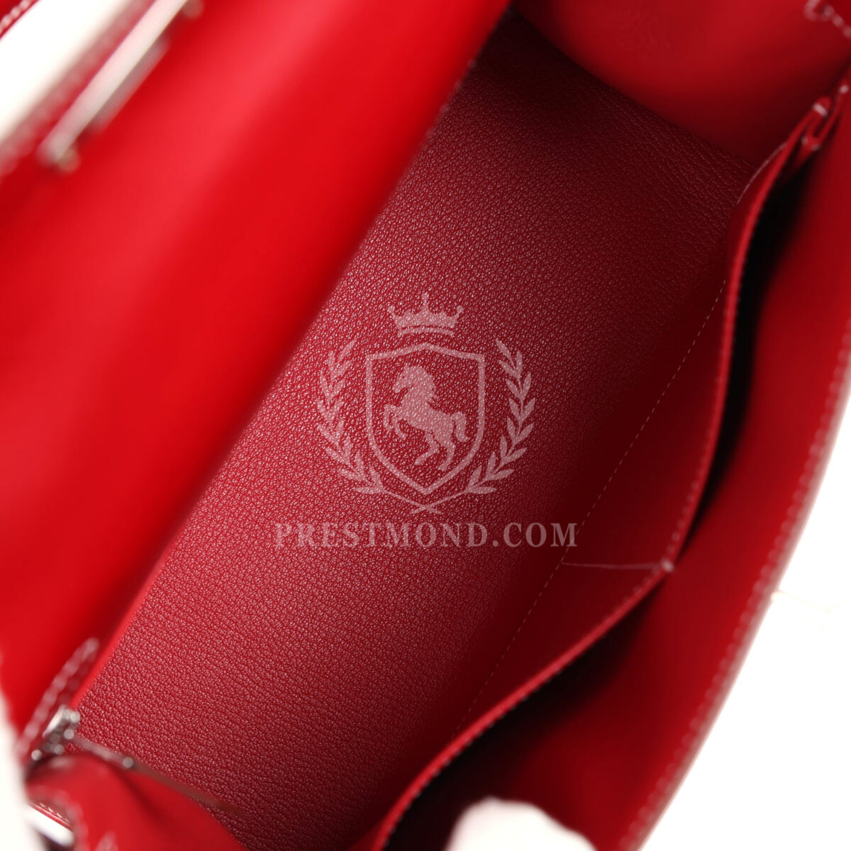 Hermes Kelly Sellier 28 Rouge Piment Box PHW — изображение 8