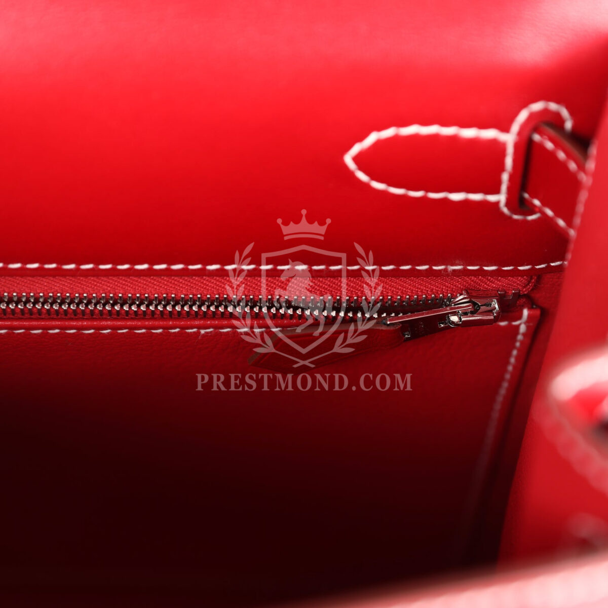 Hermes Kelly Sellier 28 Rouge Piment Box PHW — изображение 9