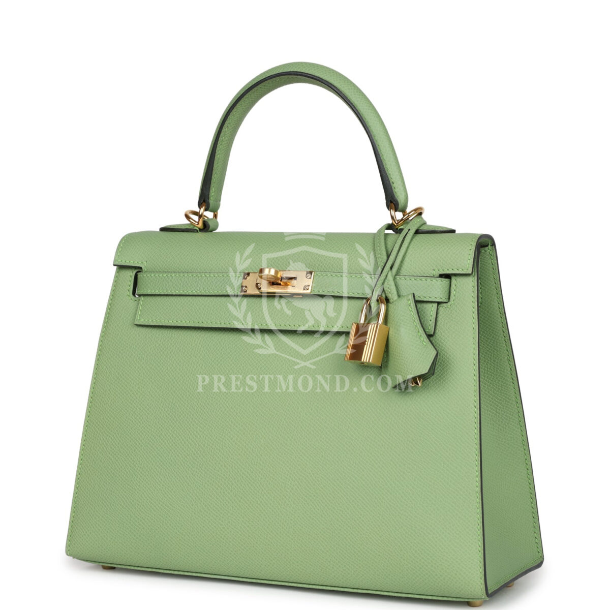 Hermes Kelly Sellier 25 Vert Criquet Epsom GHW — изображение 5