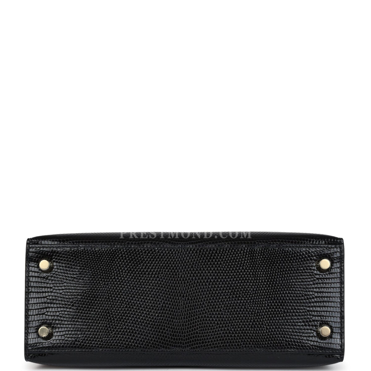 Hermes Kelly Sellier 25 Black Varanus Niloticus Lizard GHW — изображение 6