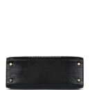 Hermes Kelly Sellier 25 Black Varanus Niloticus Lizard GHW