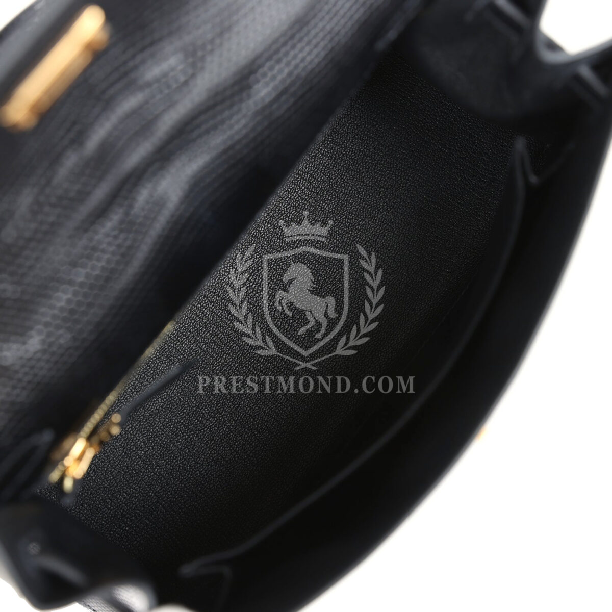 Hermes Kelly Sellier 25 Black Varanus Niloticus Lizard GHW — изображение 8