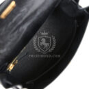Hermes Kelly Sellier 25 Black Varanus Niloticus Lizard GHW