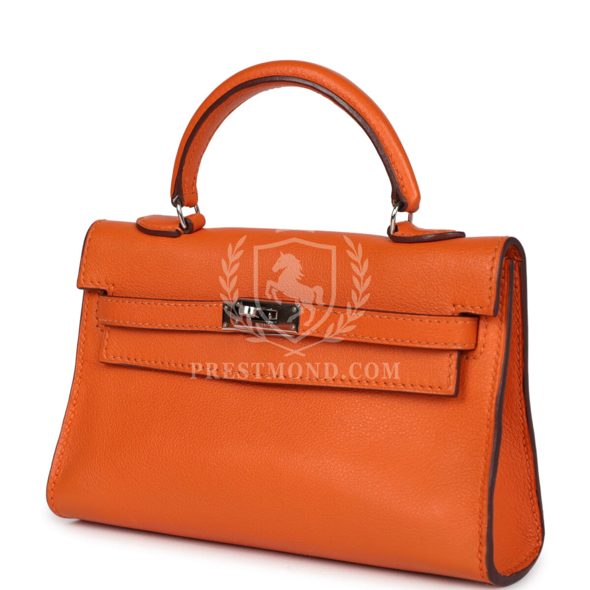 Hermes Micro Kelly 15 Orange Swift PHW — изображение 5