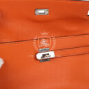 Hermes Micro Kelly 15 Orange Swift PHW