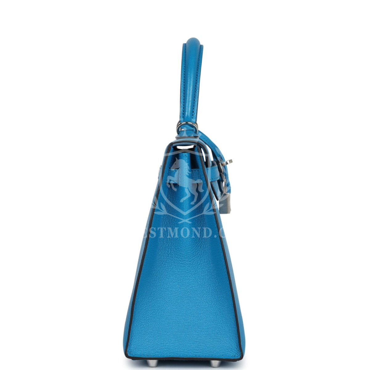 Hermes Kelly Sellier 25 Bleu Zanzibar Chevre PHW — изображение 3