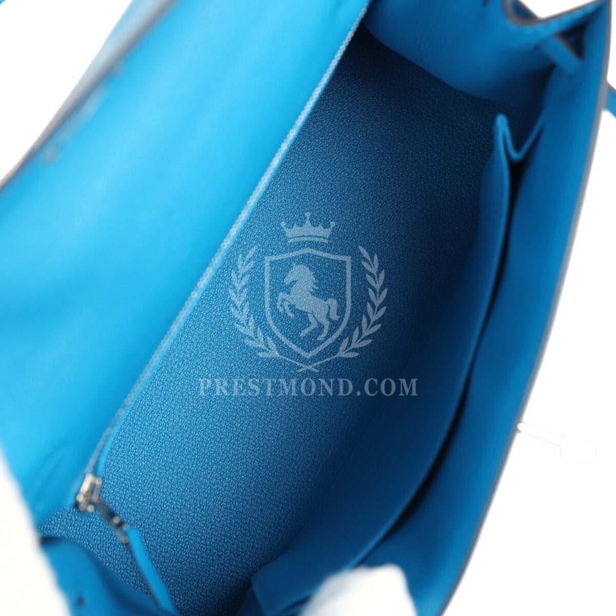 Hermes Kelly Sellier 25 Bleu Zanzibar Chevre PHW — изображение 8