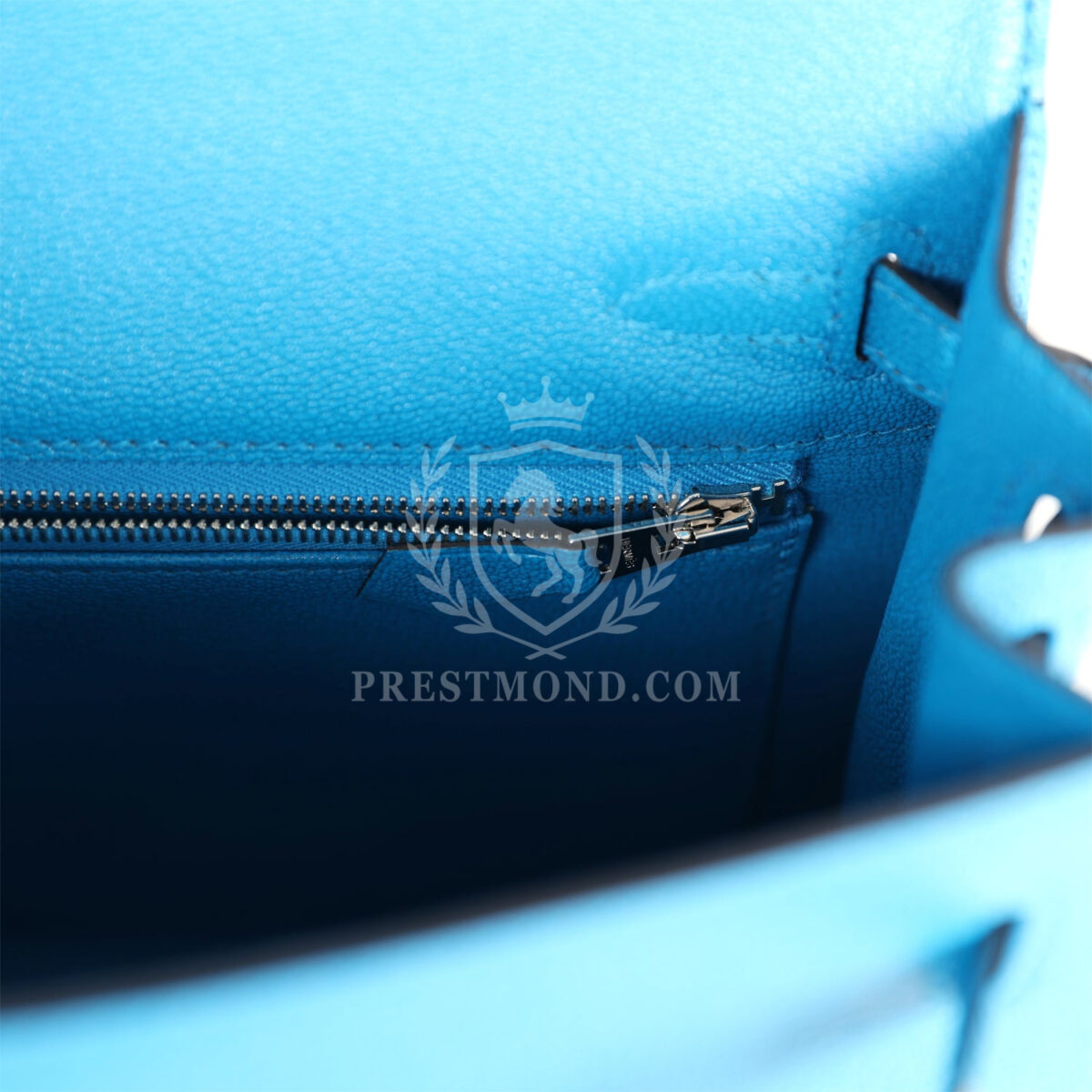 Hermes Kelly Sellier 25 Bleu Zanzibar Chevre PHW — изображение 9