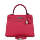 Hermes Kelly Sellier 25 Framboise Verso Epsom PHW