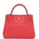 Hermes Kelly Retourne 28 Rose Shocking Chevre GHW