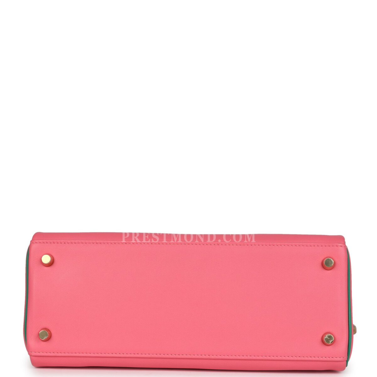 Hermes Special Order (HSS) Kelly Retourne 28 Rose Azalee and Vert Vertigo Swift GHW — изображение 6