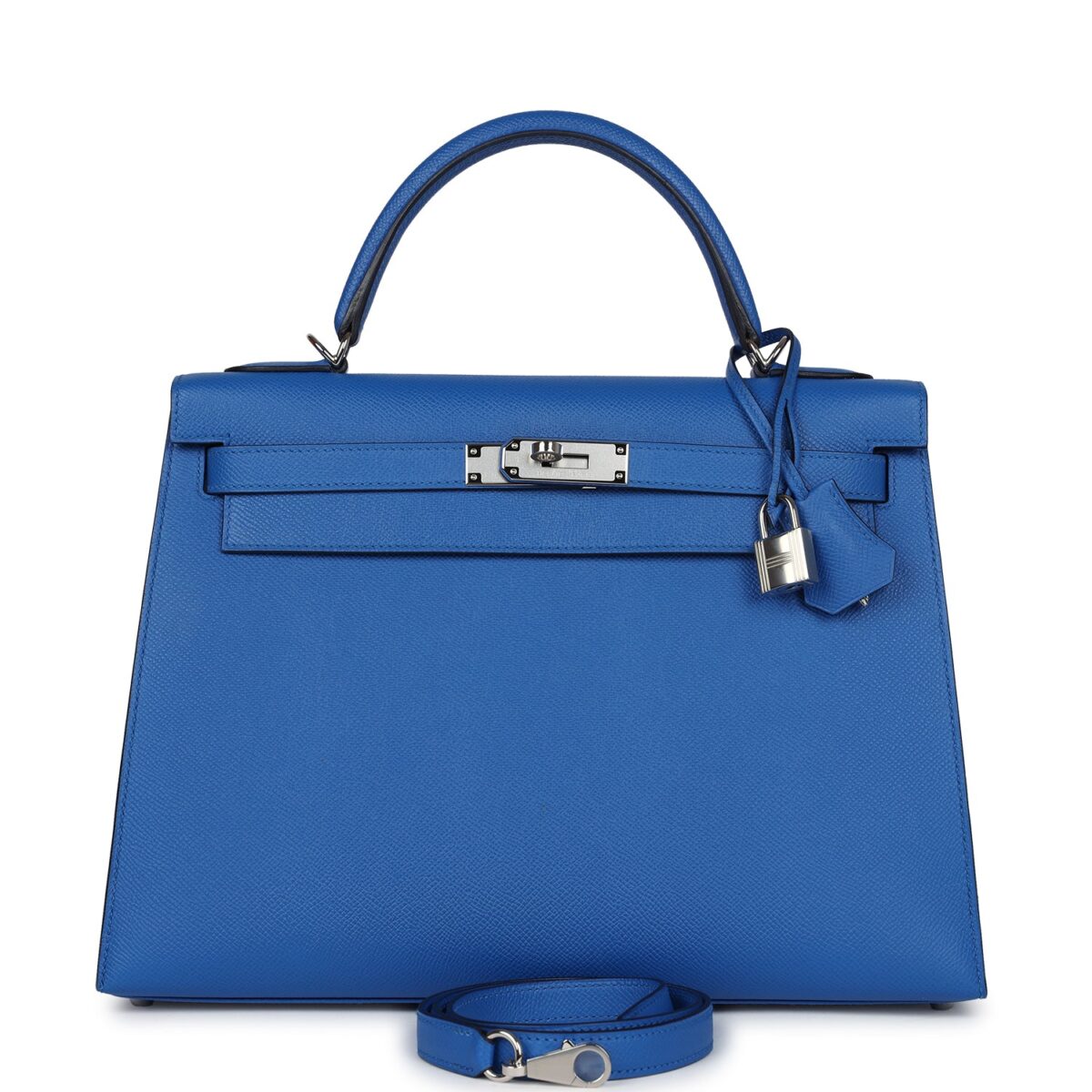 Hermes Kelly Sellier 32 Bleu France Epsom PHW