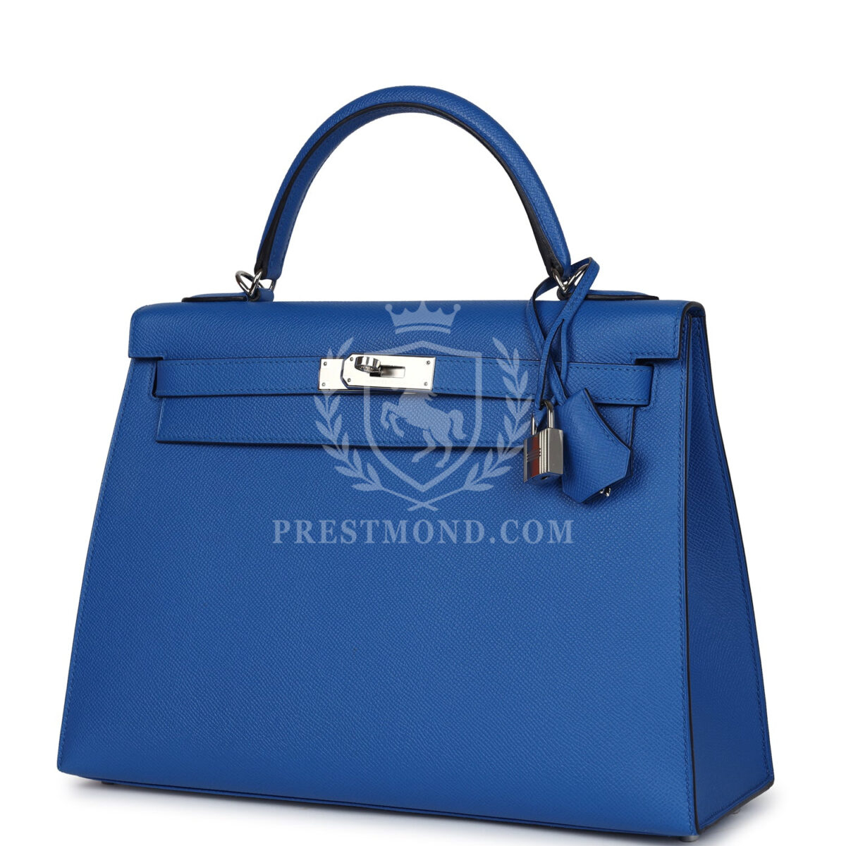 Hermes Kelly Sellier 32 Bleu France Epsom PHW — изображение 5