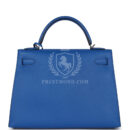 Hermes Kelly Sellier 32 Bleu France Epsom PHW