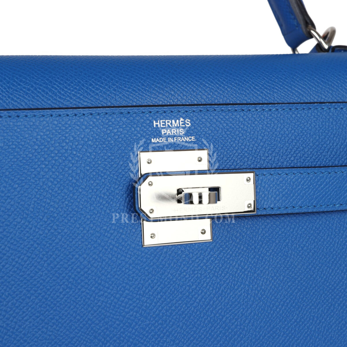 Hermes Kelly Sellier 32 Bleu France Epsom PHW — изображение 7