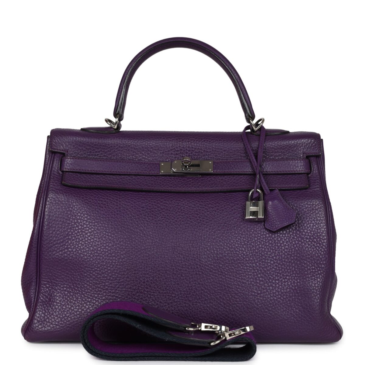 Hermes Kelly Retourne 35 Ultraviolet Clemence PHW