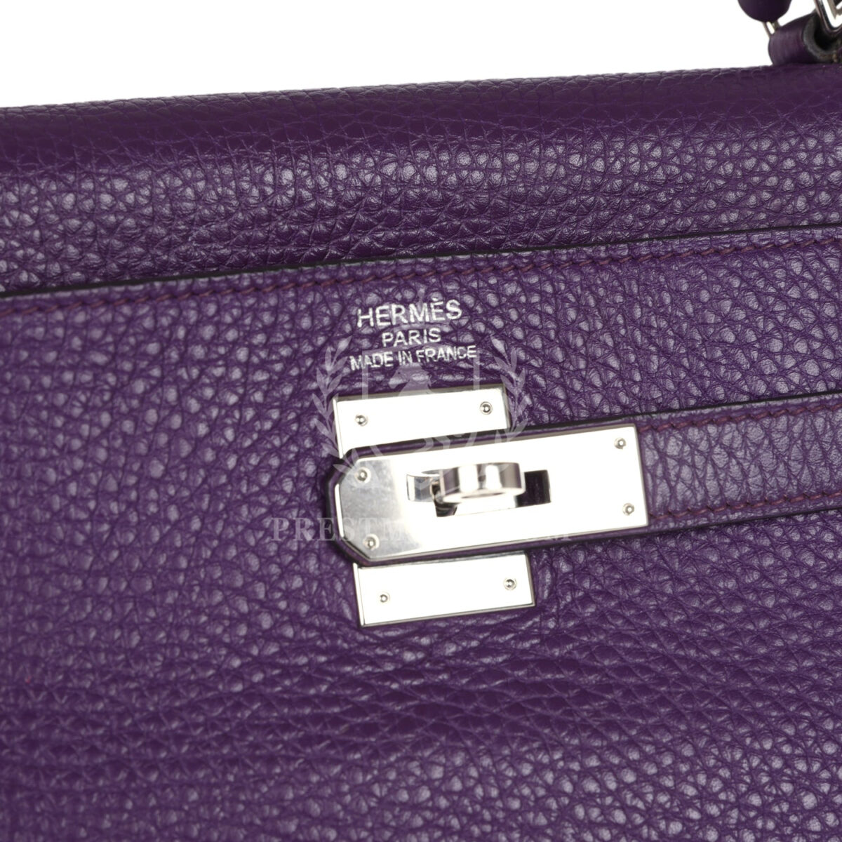 Hermes Kelly Retourne 35 Ultraviolet Clemence PHW — изображение 7