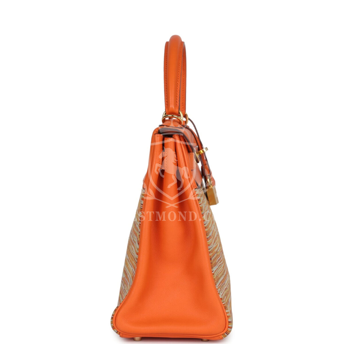 Hermes Kelly Retourne 28 Vibrato Orange Evercalf GHW — изображение 4