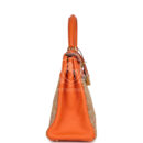 Hermes Kelly Retourne 28 Vibrato Orange Evercalf GHW