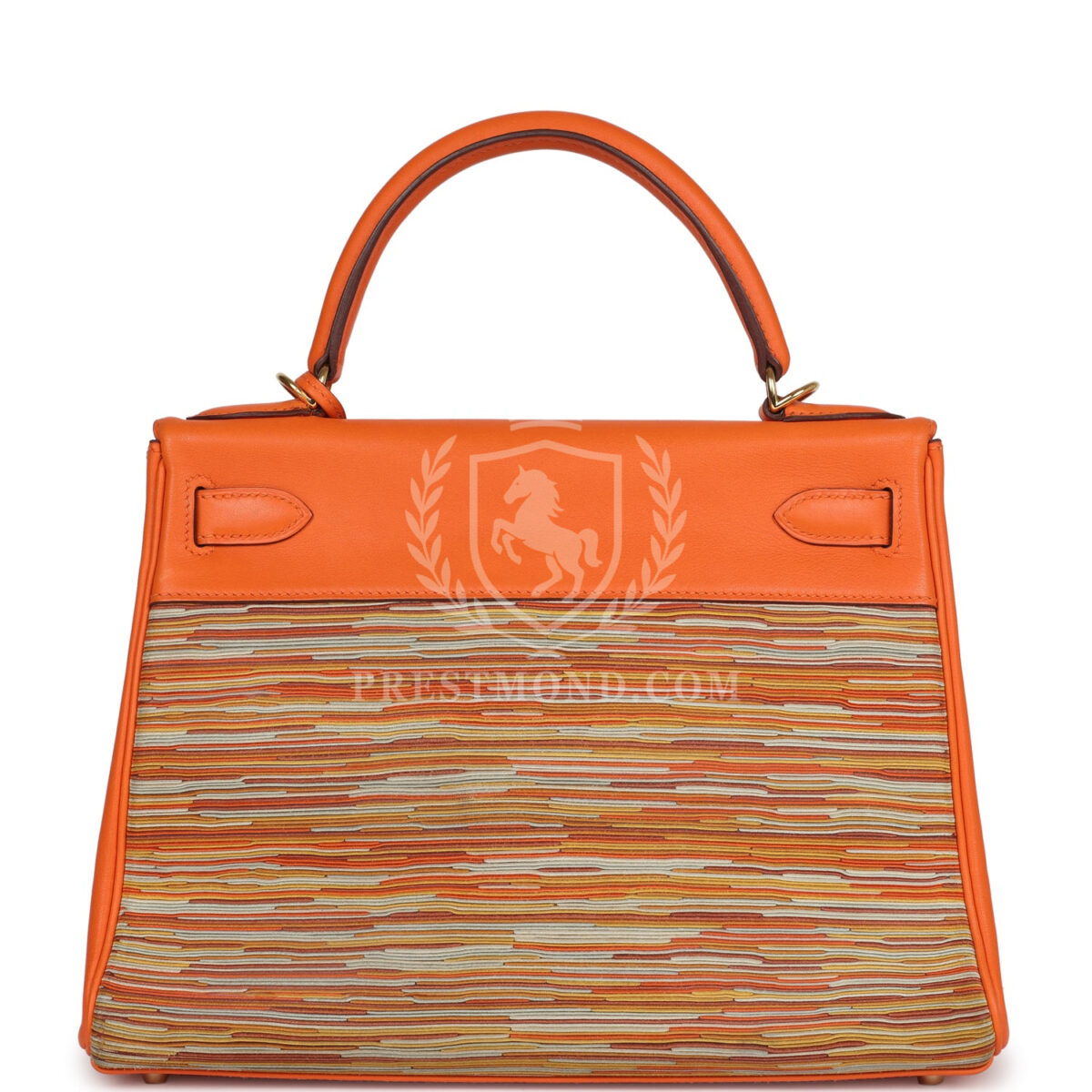 Hermes Kelly Retourne 28 Vibrato Orange Evercalf GHW — изображение 5