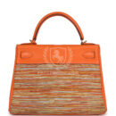 Hermes Kelly Retourne 28 Vibrato Orange Evercalf GHW