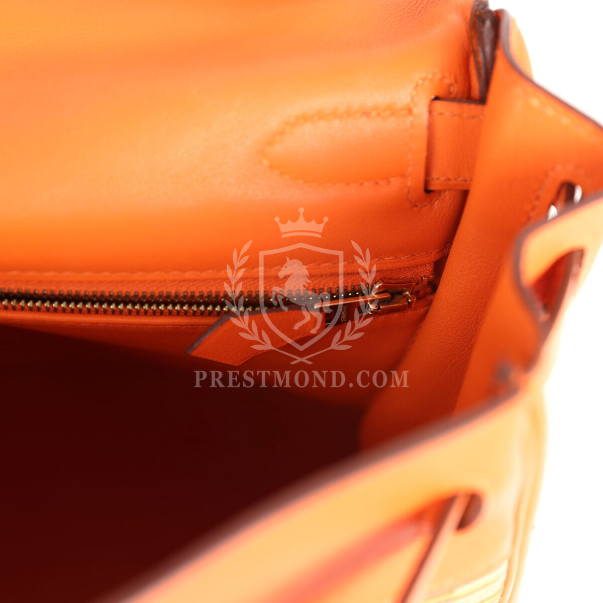 Hermes Kelly Retourne 28 Vibrato Orange Evercalf GHW — изображение 9