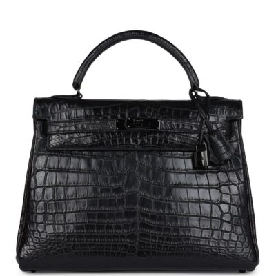Hermes Kelly Retourne 32 BHW Matte Niloticus Crocodile BHW