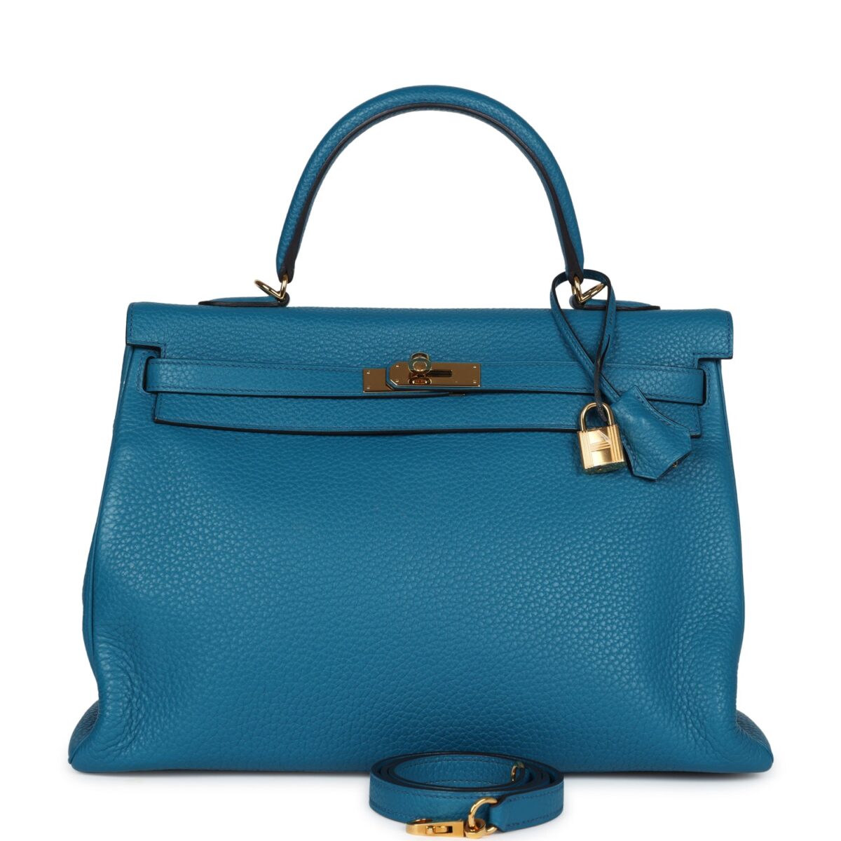 Hermes Kelly Retourne 35 Cobalt Clemence GHW