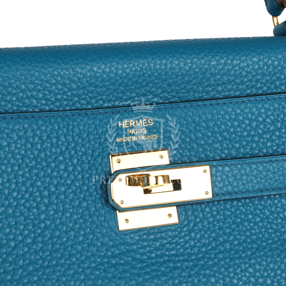 Hermes Kelly Retourne 35 Cobalt Clemence GHW — изображение 7