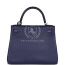 Hermes Kelly Retourne 28 Bleu Encre Verso Evercolor PHW