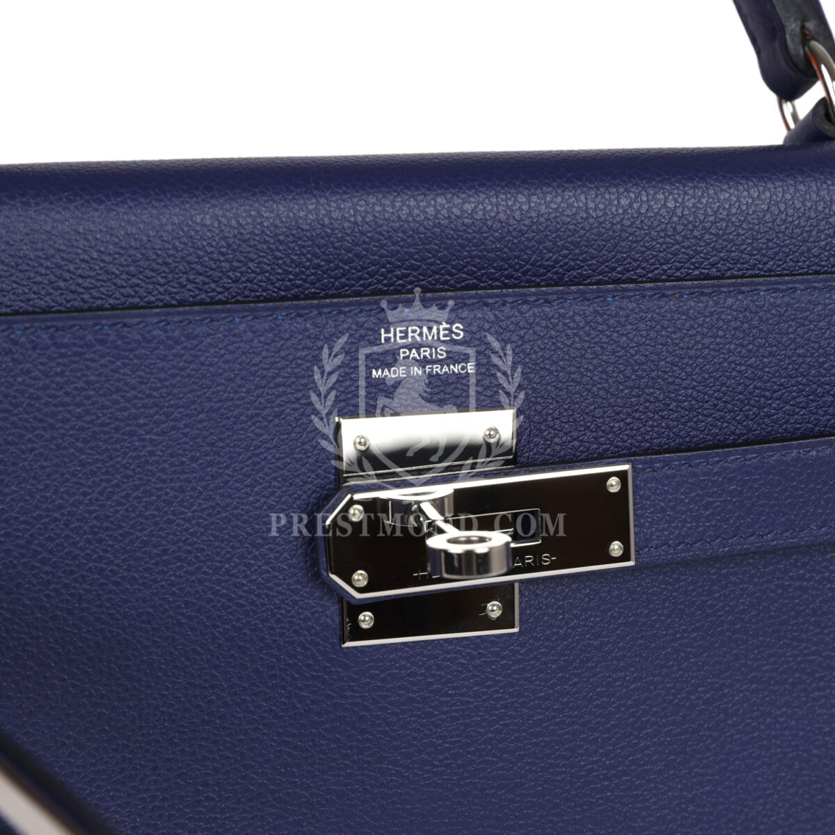 Hermes Kelly Retourne 28 Bleu Encre Verso Evercolor PHW — изображение 7