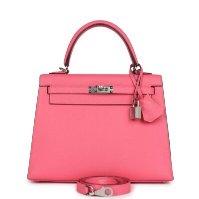 Hermes Kelly Sellier 25 Rose Azalee Epsom PHW