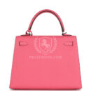 Hermes Kelly Sellier 25 Rose Azalee Epsom PHW